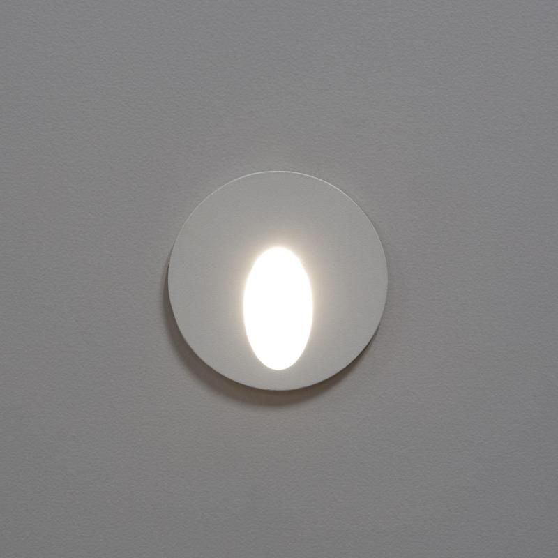Baliza Exterior LED 3W Empotrable Pared Circular Blanco Boiler