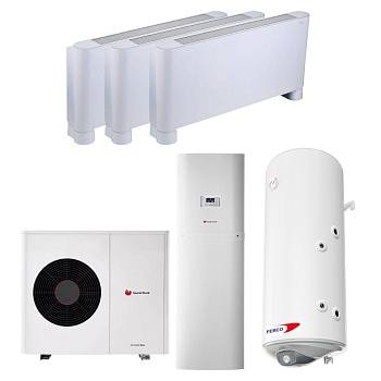 Kit Aerotermia con Fancoils 14kW Saunier Duval Genia Air Max 12 con depósito 200L