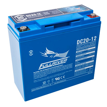 Batería Solar AGM 20Ah 12V C20 Monobloc Fullriver DC20-12