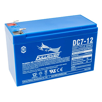 Batería Solar AGM 7Ah 12V C20 Monobloc Fullriver DC7-12