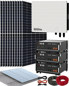 Kit Instalación Placas Solares en Casa con 3 Baterías de litio