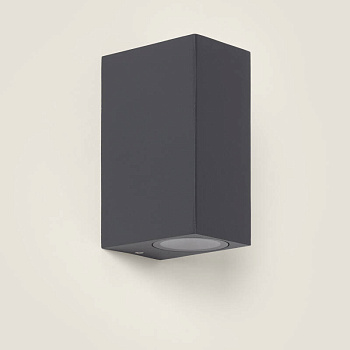 Aplique de Pared Exterior Aluminio Iluminación Doble Cara Miseno Gris Oscuro