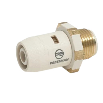 Entronque push fit plástico 32mm x 1" M calefacción Pressman PushFIT