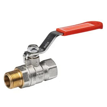 Válvula de esfera Tuller Teknik de latón mando palanca conexión rosca M-H 1/2" PN50