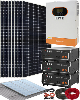 Kit Solar Casa de Campo Aislada 5000W 48V con Batería de Litio Pylon