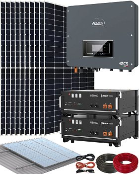 Kit Panel Solar 5000W Azzurro con 9,6kWh en Baterías de Litio