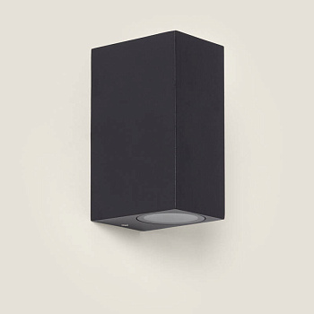 Aplique de Pared Exterior Aluminio Iluminación Doble Cara Negro Miseno