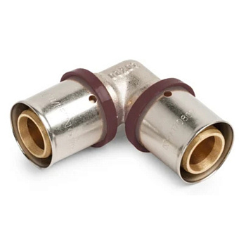 Codo de latón 90° Igual, DN25, para tubo multicapa Pressman